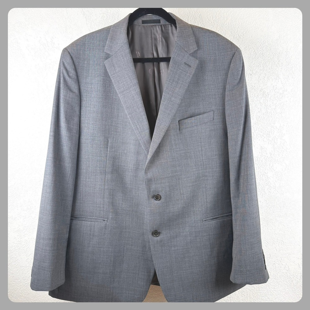 Lauren Ralph Lauren Classic Grey Two Button Blazer Jacket Lapel Solid‎ Suit Coat